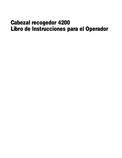 AGCO 4200 Grain Header (2006) Operator Manual 79024073A Spanish 1 AGCO 4200 Grain Header (2006) Operator Manual 79024073A Spanish
