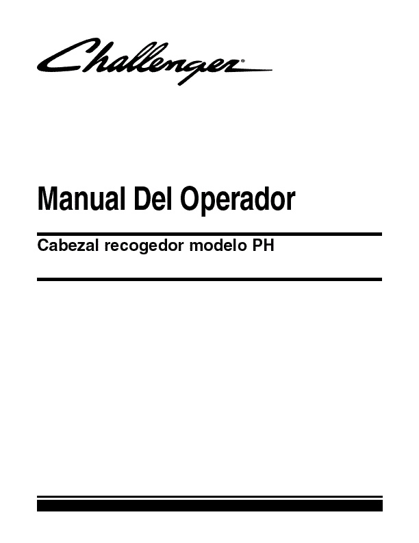 AGCO 4200 Pickup Header Operator Manual 700732161B Spanish 1 AGCO 4200 Pickup Header Operator Manual 700732161B Spanish