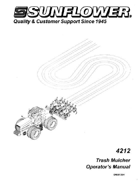 AGCO 4212 Trash Mulcher (includes parts) Operator Manual SN997254 English 1 AGCO 4212 Trash Mulcher (includes parts) Operator Manual SN997254 English
