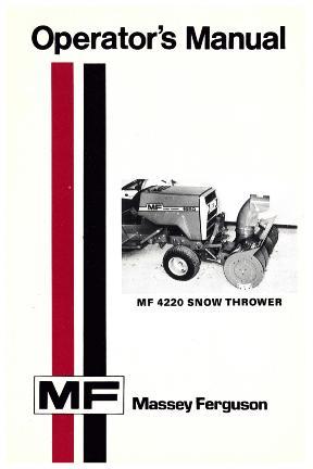 AGCO 4220 Snow Blower (attachment) Operator Manual 1448449M1 English 1 AGCO 4220 Snow Blower (attachment) Operator Manual 1448449M1 English