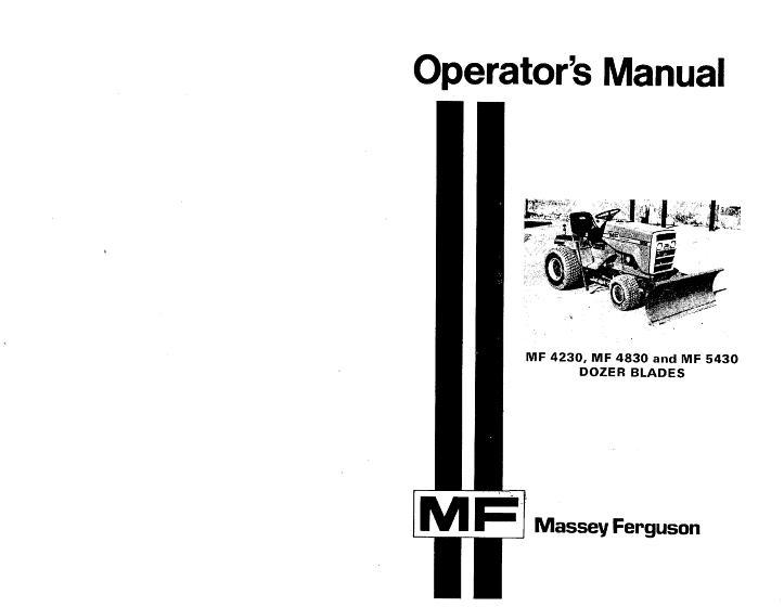 AGCO 4230 4830 5430 Dozer Blade (attachment) Operator Manual 1448420M2 English 1 AGCO 4230 4830 5430 Dozer Blade (attachment) Operator Manual 1448420M2 English
