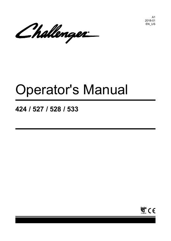 AGCO 424 527 528 533 Loader Operator Manual ACT0044440 English 1 AGCO 424 527 528 533 Loader Operator Manual ACT0044440 English