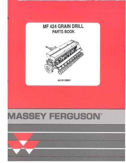 AGCO 424 Grain Drill (end wheel) Parts Book 651512M91 English