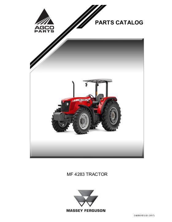 AGCO 4283 Tractor Parts Book C428301E12 English