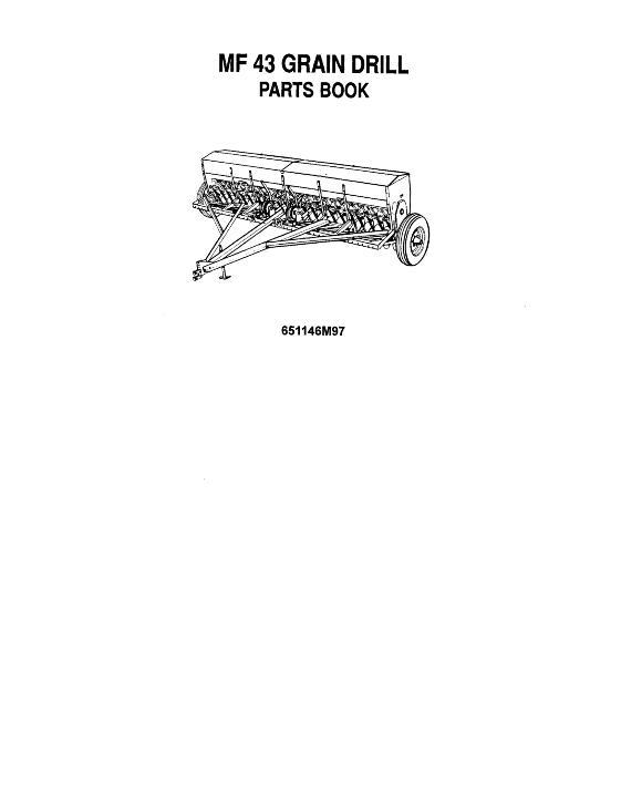AGCO 43 Grain Drill Parts Book 651146M97 English