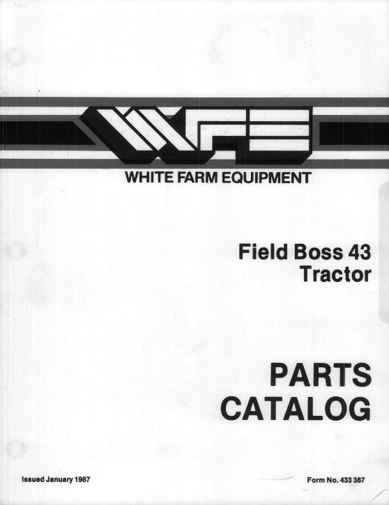 AGCO 43 Tractor (Field Boss) Parts Book 433387 English