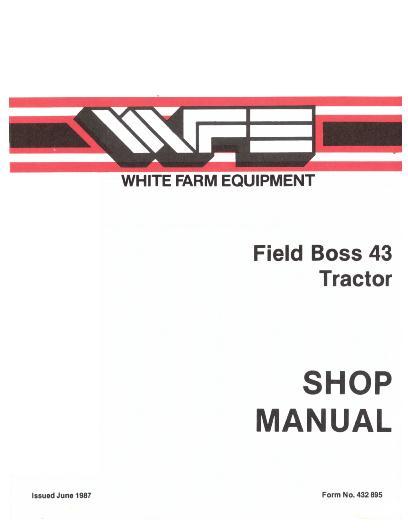 AGCO 43 Tractor (Field Boss) Service Manual 432895 English