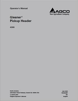 AGCO 4300 Pickup Header Operator Manual 79036488F English 1 AGCO 4300 Pickup Header Operator Manual 79036488F English