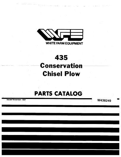 AGCO 435 Plow Parts Book W438249 English