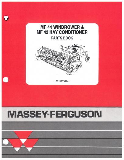 AGCO 44 Windrower Parts Book 651127M94 English