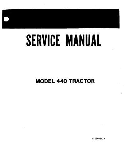 AGCO 440 Tractor Service Manual 79003418 English
