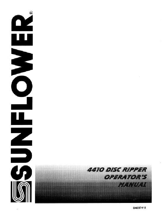 AGCO 4410 Disc Ripper Operator Manual SN997418 English 1 AGCO 4410 Disc Ripper Operator Manual SN997418 English