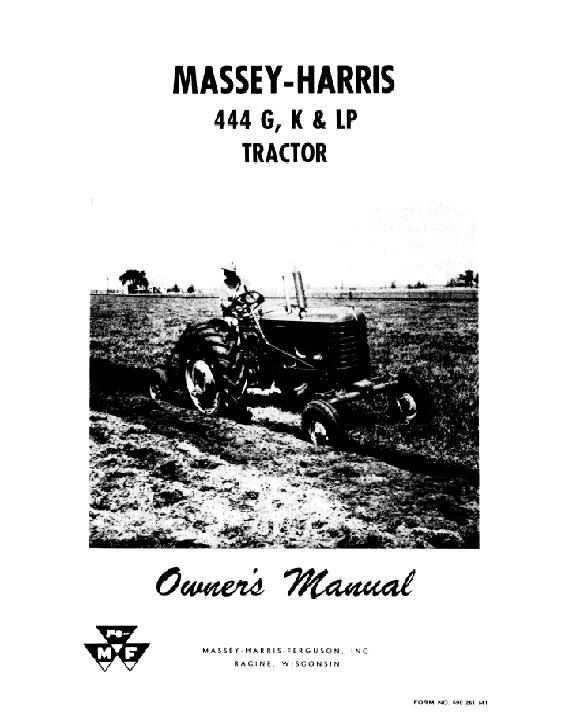 AGCO 444 Tractor (gas kerosene LP gas) Operator Manual 690261M1 English 1 AGCO 444 Tractor (gas kerosene LP gas) Operator Manual 690261M1 English