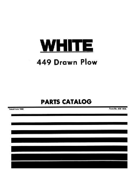 AGCO 449 Plow Parts Book W438197A English