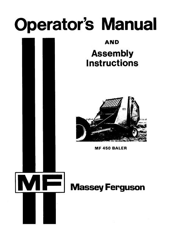 AGCO 450 Round Baler Operator Manual 1448383M3 English 1 AGCO 450 Round Baler Operator Manual 1448383M3 English