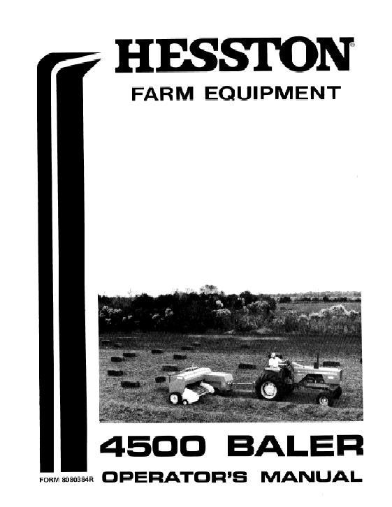 AGCO 4500 Rectangular Baler Operator Manual 8080384 English 1 AGCO 4500 Rectangular Baler Operator Manual 8080384 English