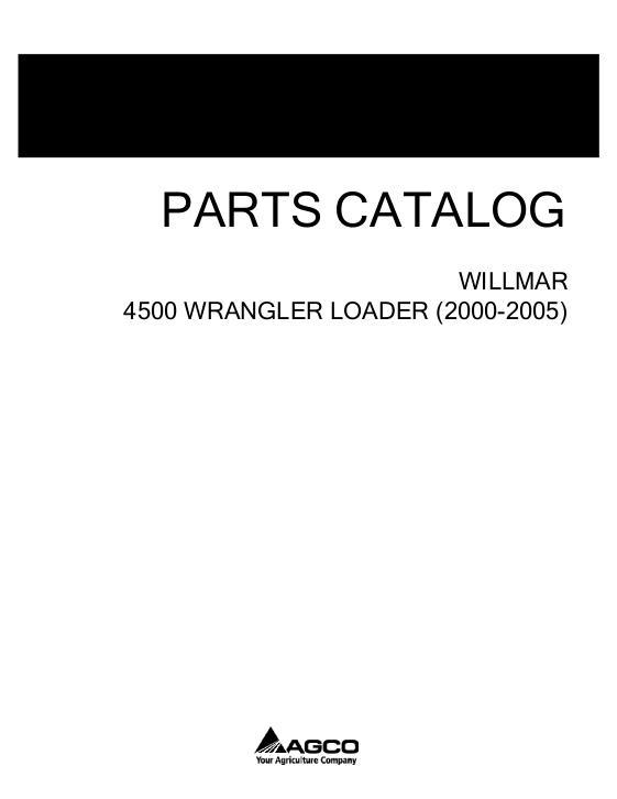 AGCO 4500 Wrangler Loader (2000-05) Parts Book WRP0407F English