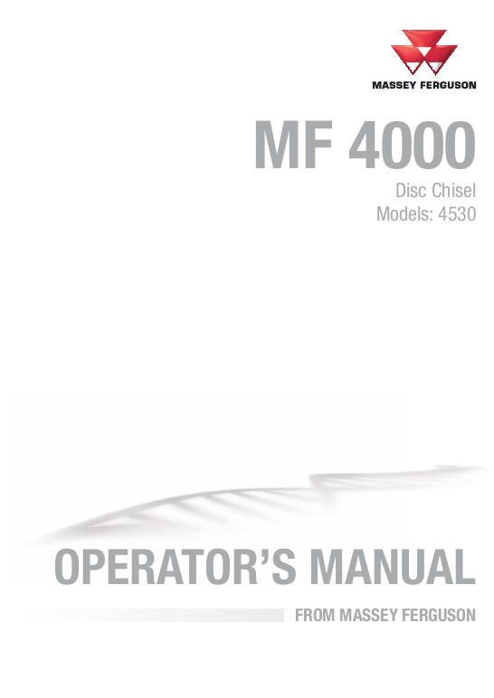 AGCO 4530 Disc Chisel Operator Manual 997807MFD English 1 AGCO 4530 Disc Chisel Operator Manual 997807MFD English