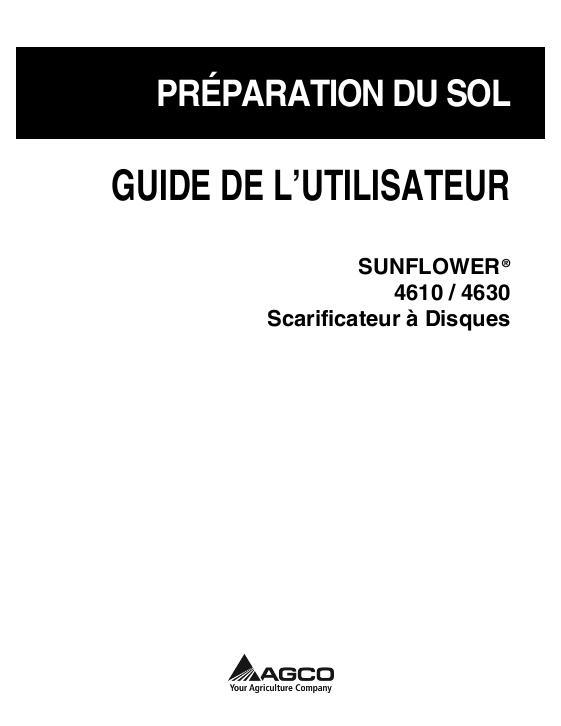 AGCO 4600 Disc Ripper Operator Manual 9971250SNA French 1 AGCO 4600 Disc Ripper Operator Manual 9971250SNA French