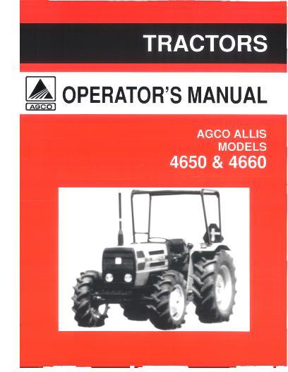 AGCO 4650 4660 Tractor Operator Manual 72200444 English 1 AGCO 4650 4660 Tractor Operator Manual 72200444 English