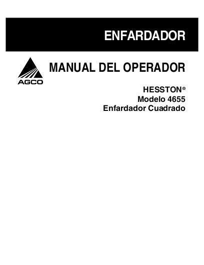 AGCO 4655 Rectangular Baler Operator Manual 700723761J Spanish 1 AGCO 4655 Rectangular Baler Operator Manual 700723761J Spanish
