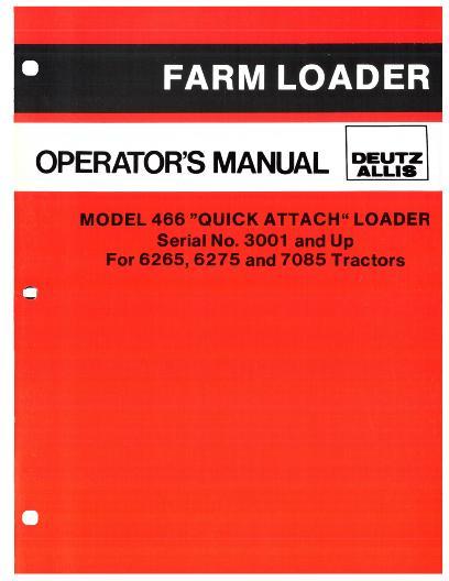 AGCO 466 Loader Operator Manual 71510965 English 1 AGCO 466 Loader Operator Manual 71510965 English