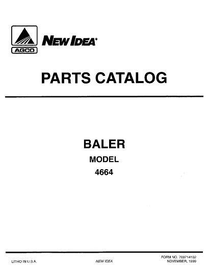 AGCO 4664 Round Baler Parts Book 700714102C English