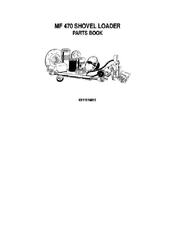 AGCO 470 Industrial Wheel Loader Parts Book 651181M95 English