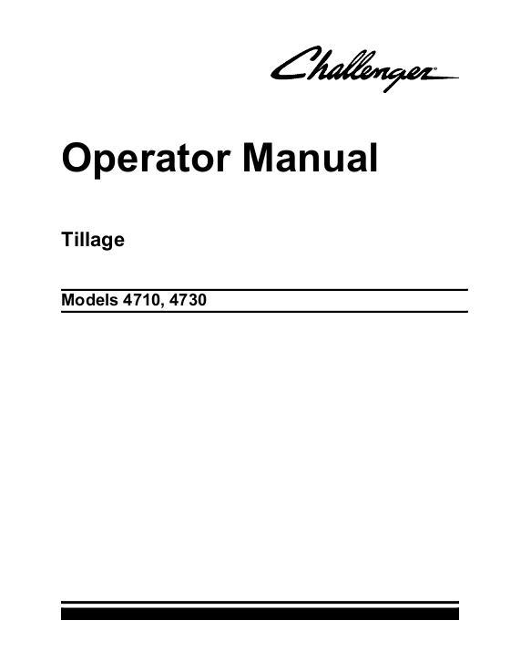 AGCO 4710 4730 In-line Ripper Operator Manual 9971378CHA English 1 AGCO 4710 4730 In-line Ripper Operator Manual 9971378CHA English