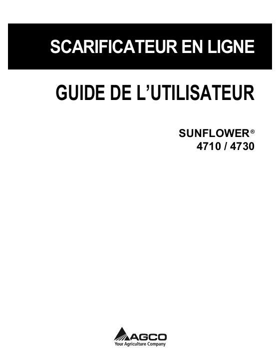 AGCO 4710 4730 Plow (in-line ripper) Operator Manual 9971389SNA French 1 AGCO 4710 4730 Plow (in-line ripper) Operator Manual 9971389SNA French