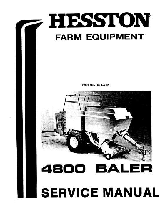 AGCO 4800 Big Square Baler Service Manual 8881260 English