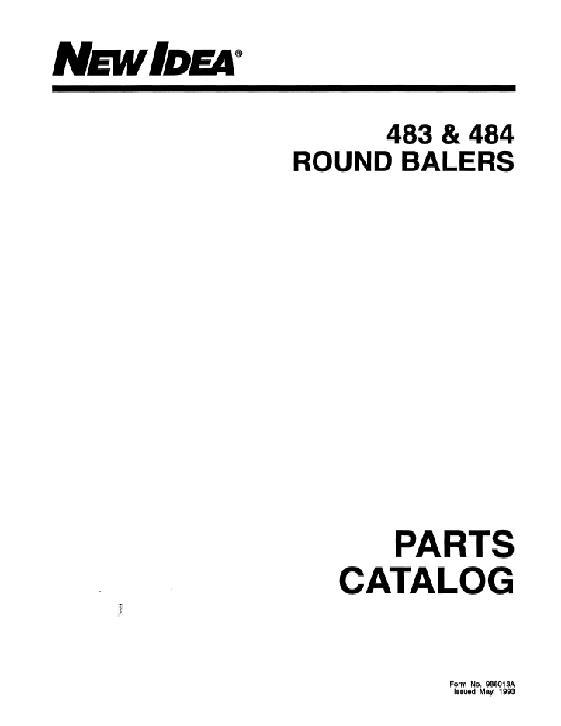 AGCO 483 484 Round Baler Parts Book 988013A English