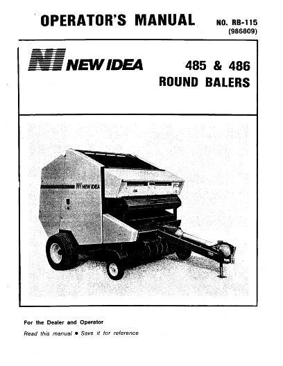 AGCO 485 486 Round Baler Operator Manual 986809 English 1 AGCO 485 486 Round Baler Operator Manual 986809 English