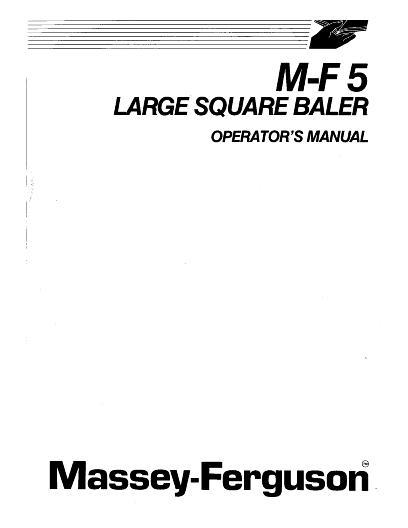 AGCO 5 Large Square Baler Operator Manual 1449677M1 English 1 AGCO 5 Large Square Baler Operator Manual 1449677M1 English