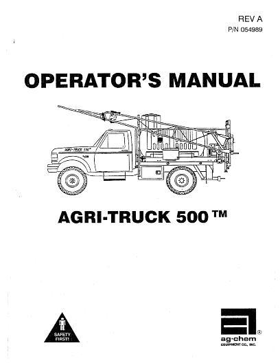 AGCO 500 Agri-Truck Liquid System (truck-mounted) Operator Manual AG054989 English