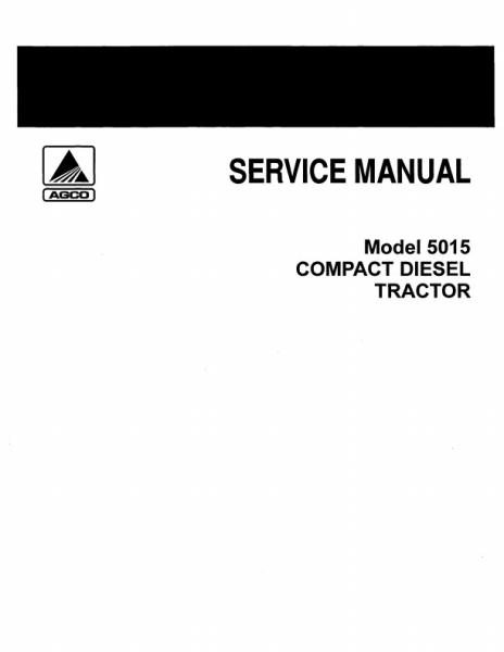 AGCO 5015 Tractor Service Manual 79005322 English