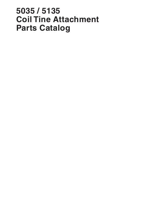 AGCO 5035 5135 Field Cultivator Coil Tine Attachment Parts Book 651860M4 English