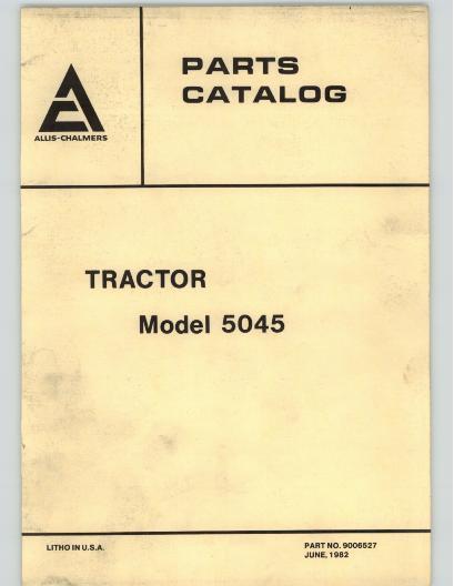 AGCO 5045 Tractor Parts Book 79006527 English