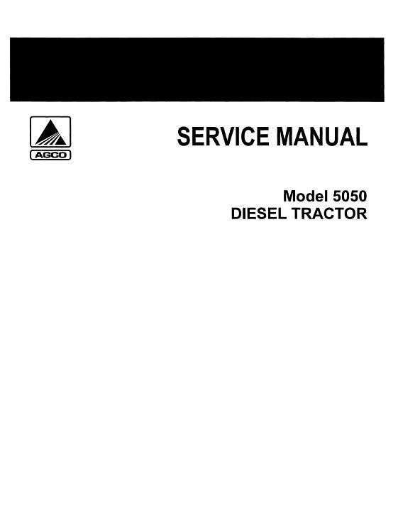 AGCO 5050 Tractor Service Manual 79003487 English
