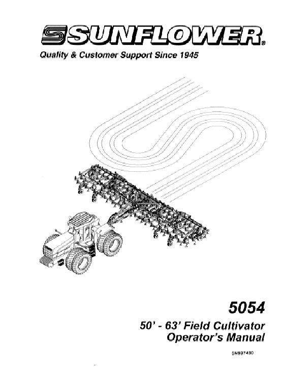 AGCO 5054 Field Cultivator (50 - 63 ft) Operator Manual SN997430 English 1 AGCO 5054 Field Cultivator (50 - 63 ft) Operator Manual SN997430 English