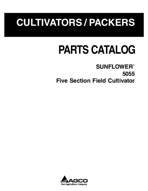 AGCO 5055 Field Cultivator (5 section) Parts Book 79023738D English