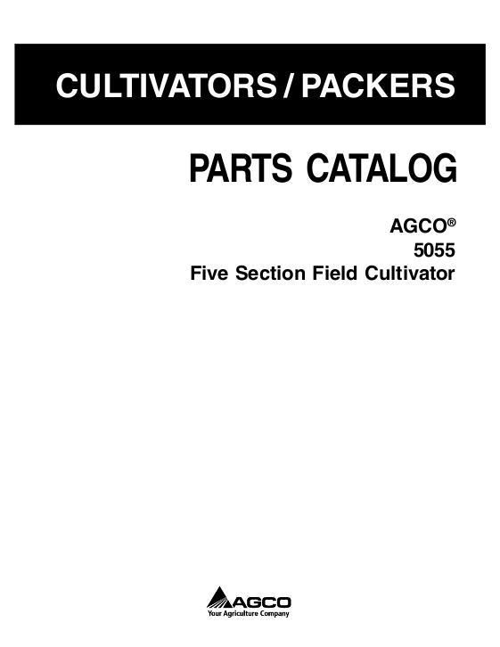 AGCO 5055 Field Cultivator (5 section) Parts Book 79027271D English