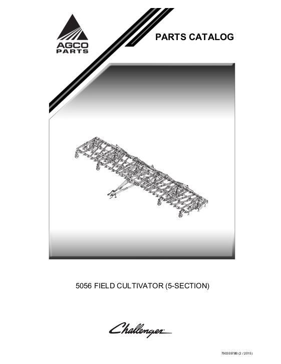 AGCO 5056 Field Cultivator (5 section) Parts Book 79035978B Russian