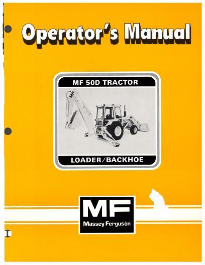 AGCO 50D Tractor Backhoe Loader (Detroit) Operator Manual 1449018M1 English 1 AGCO 50D Tractor Backhoe Loader (Detroit) Operator Manual 1449018M1 English