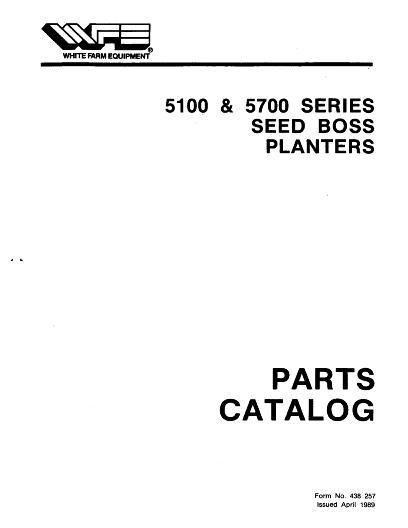 AGCO 5100 5100F 5100S 5700 Seed Boss Planter Parts Book W438257 English