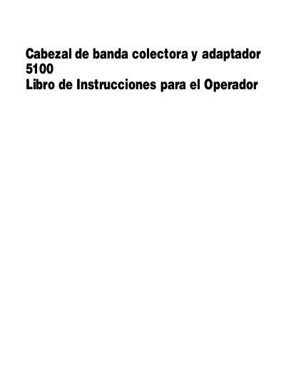 AGCO 5100 Draper Header (& adapter) Operator Manual 700728377B Spanish