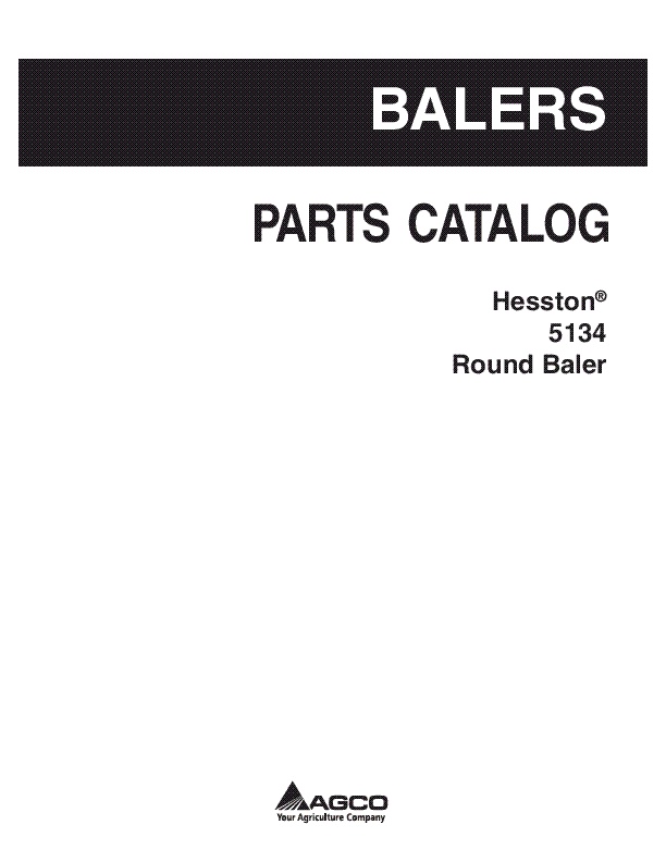 AGCO 5134 Round Baler Parts Book 700729059B English