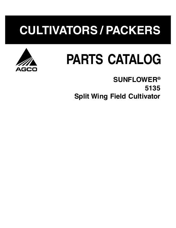 AGCO 5135 Field Cultivator Parts Book 79023683C English
