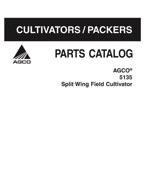 AGCO 5135 Field Cultivator Parts Book 79028112B English