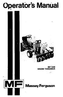 AGCO 520 Snow Blower Attachment Operator Manual 1448248M3 English 1 AGCO 520 Snow Blower Attachment Operator Manual 1448248M3 English